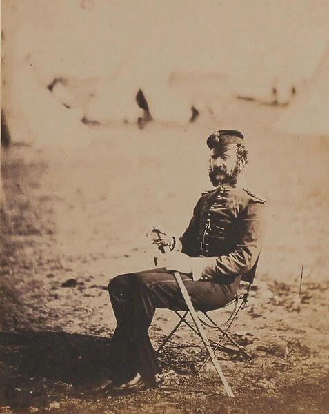 Major Butler, 28th (The North Gloucestershire) Regiment of Foot, 1855 (b  /  w photo)