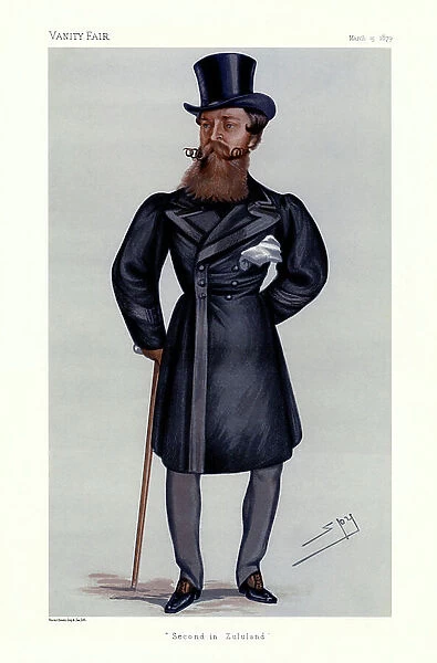 Major-General Henry Hope Crealock - portrait standing holding cane and top hat