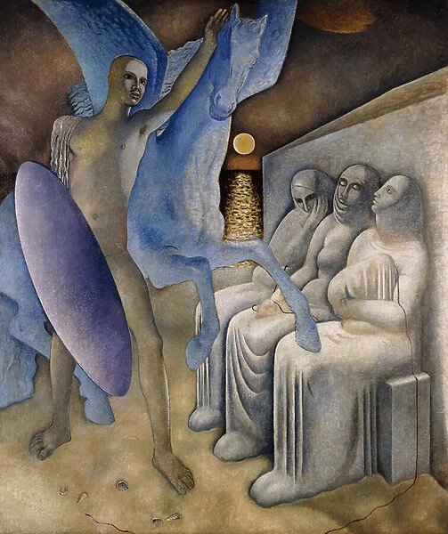 Man and the Fates, 1933 (oil on canvas)