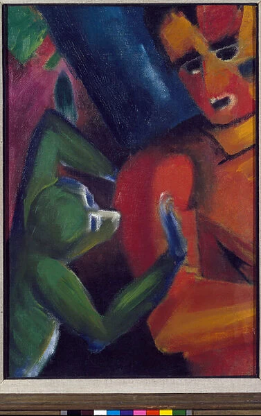 A Man and a Little Monkey (oil on canvas, 1912)