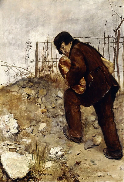 The Man with Two Loaves of Bread, 1879 (oil on panel)