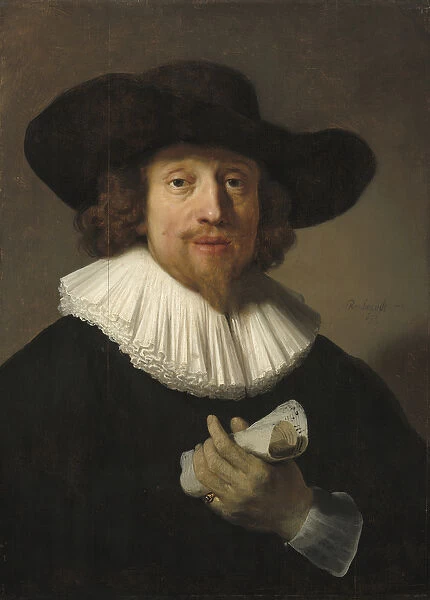 Man with Sheet of Music, 1633 (oil on panel)