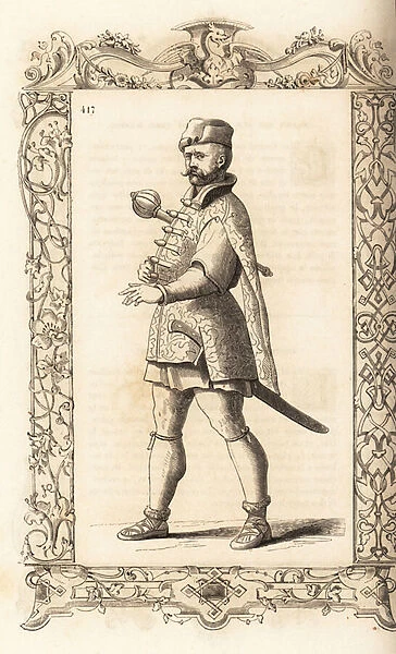 Man of Slavonia or Dalmatia, 16th century. 1859-1860 (engraving)