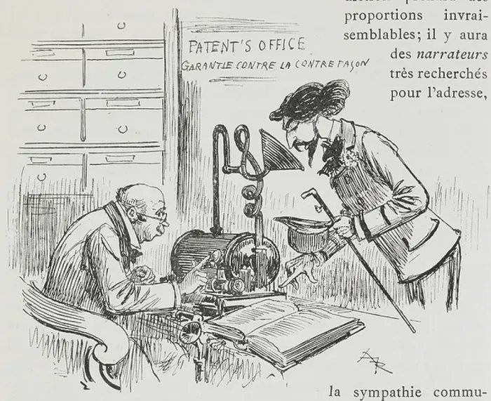 Framed Print : A man using a recording  /  dictating machine. A futuristic view on the subject of the end of books