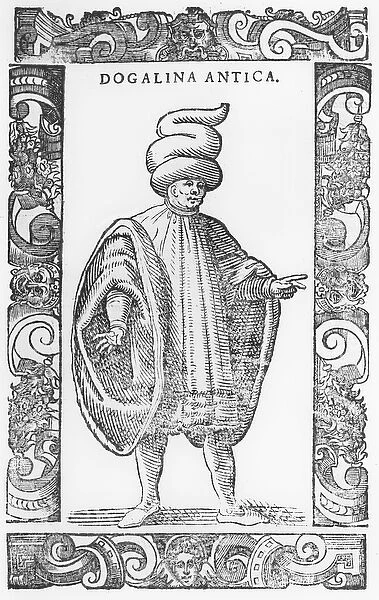 Man wearing Dogalina, 1590 (engraving)