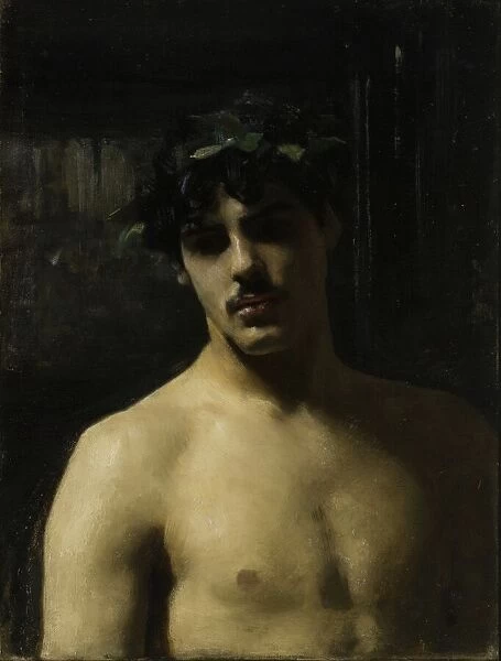 Man Wearing Laurels, 1874-80 (oil on canvas)