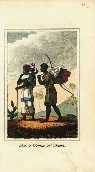 Man and woman of Mexico, 1818