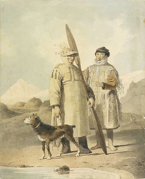 Man and Woman native, 1798 (watercolour)