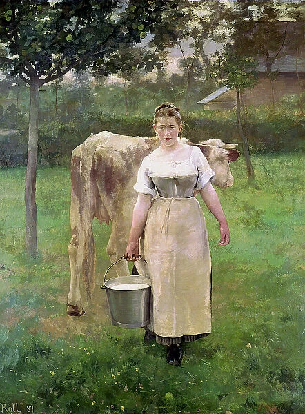 Manda Lametrie, The Farm Maid, 1887 (oil on canvas)