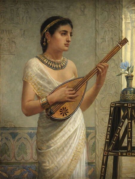 The Mandolin Player, 1886 (oil on panel)