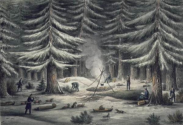 Manner of Making a Resting Place on a Winter Night, March 15th 1820