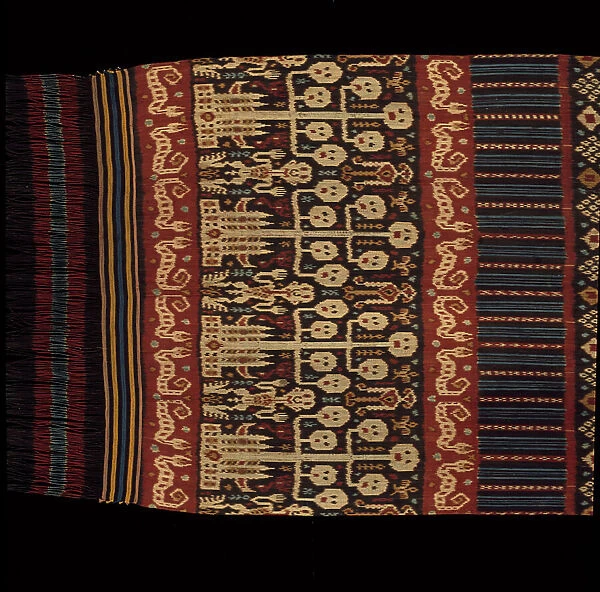 Man's shoulder or hip cloth (hinggi), 19th century (homespun cotton)