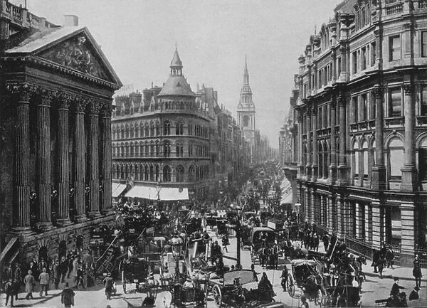 The Mansion House and Cheapside (b  /  w photo)