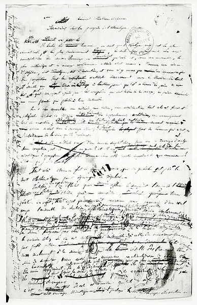 Manuscript on the advances made in pure analysis, c. 1830 (pen and ink on paper