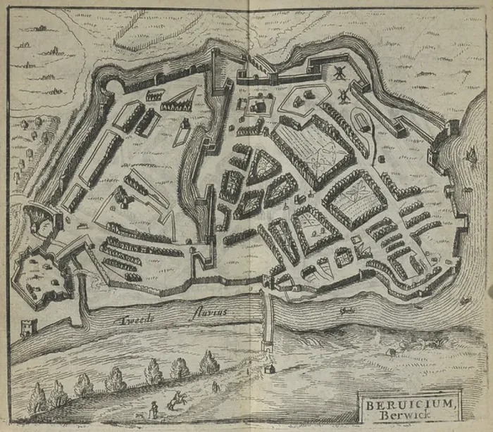 Framed Print : A map of Berwick