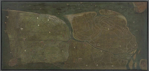 Map of Brugse Vrije, 1571 (oil on canvas)