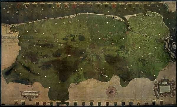 Map of the Castellany of Bruges (oil on canvas)