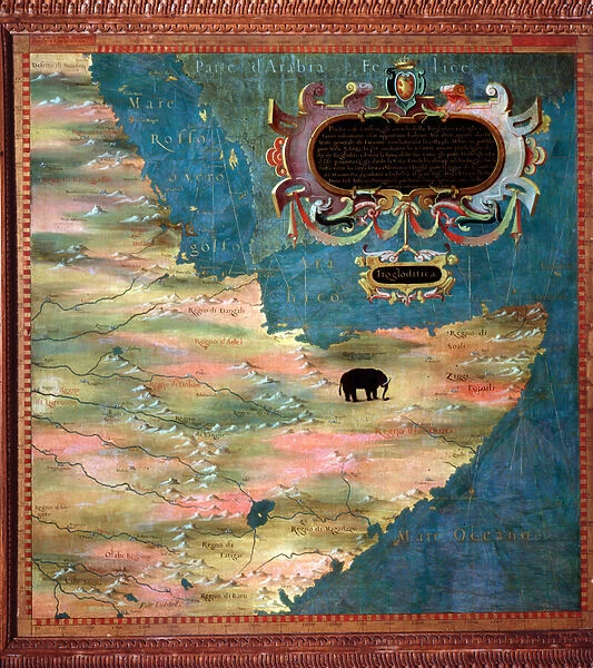 Map of East Africa (Somalia and Ethiopia), c. 1581 (mural painting)