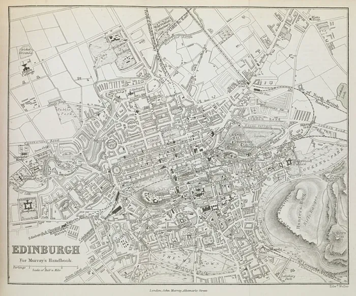 Framed Print : A map of Edinburgh