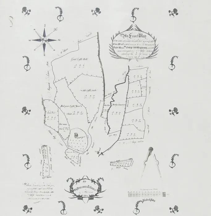 Framed Print : Map of the es tate Framed Print : Map of the es tate
