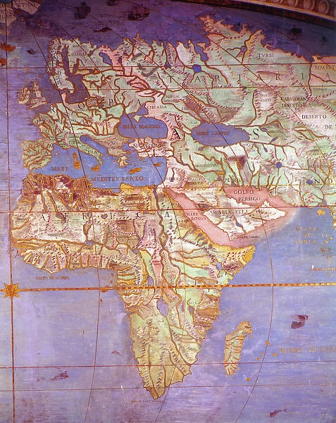 Map of Europe and Africa, from the Sala Del Mappamondo (Hall of the World Maps)