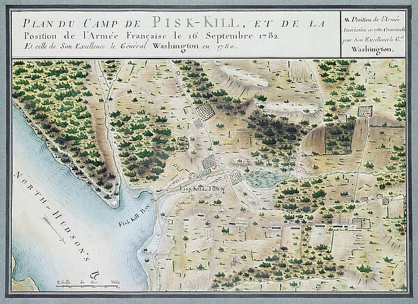 Map of Fisk-Kill and the position of the French army in 1782, from Guerre de