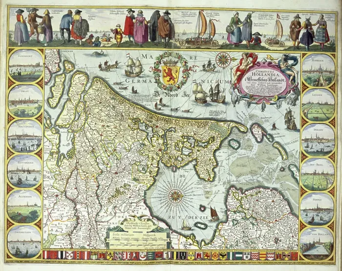 Framed Print : Map of Holland