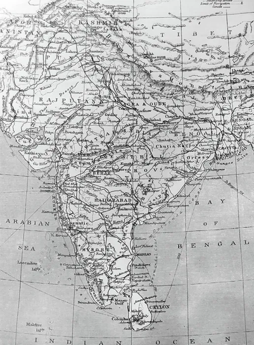 Framed Print : Map of India Framed Print : Map of India