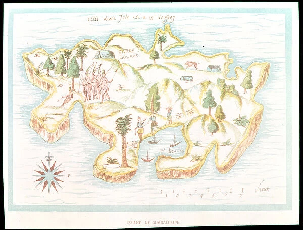 Map of the island of Martinique, 1599
