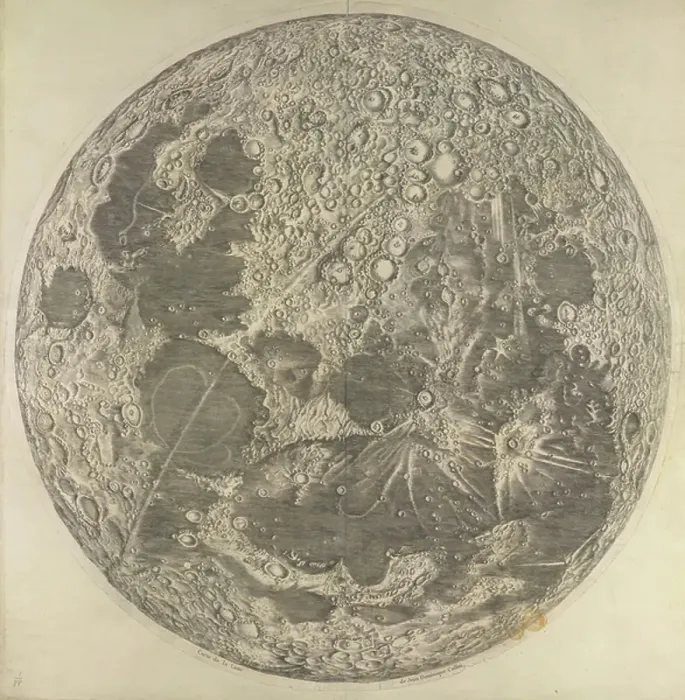 Framed Print : Map of the moon