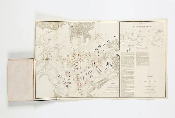 Map showing the movements of marshals Grouchy and Blucher, 18 June 1815