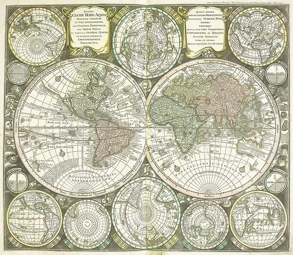 Map of the world, 1744 (engraving)