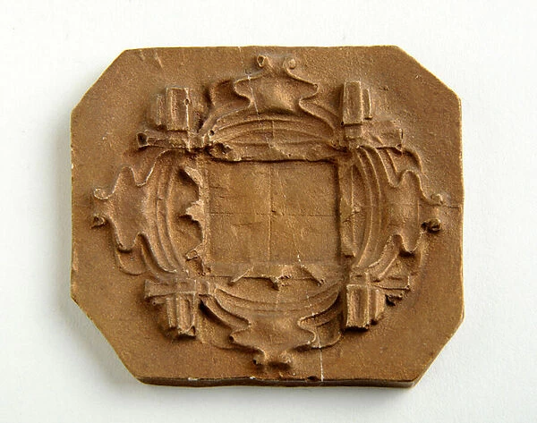 Maquette for an octagonal plaque (gilded plaster)