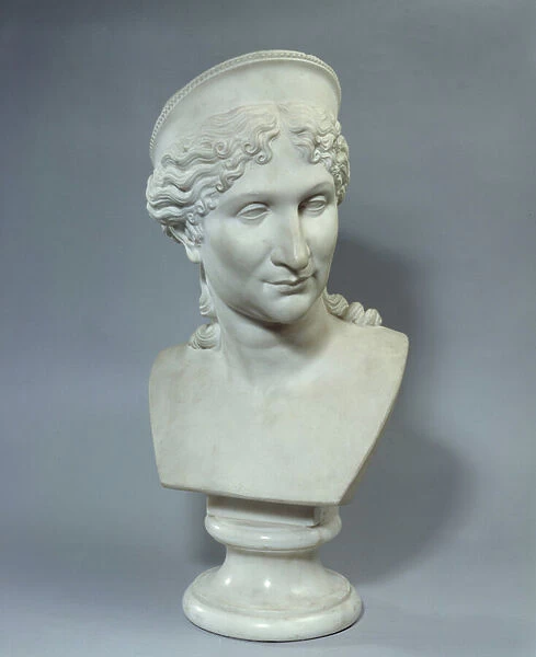 Marble bust by Laetitia Bonaparte (Letizia Maria Ramolino) (1750-1836)
