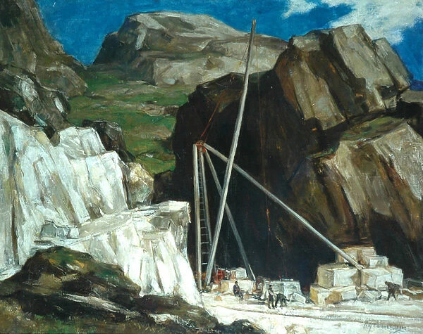The Marble Quarry, Iona (oil on canvas)