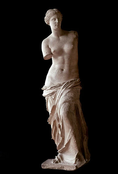 Marble statue of Aphrodite of Milos known as 'Venus de Milo', 100 BC (marble)