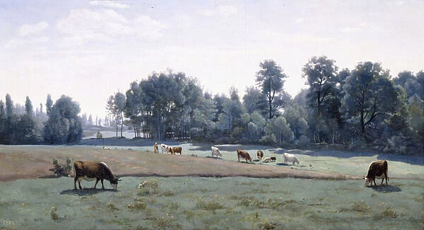 Marcoussis - Cows Grazing, 1845-50 (oil on canvas)