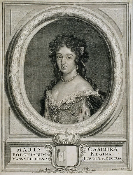 Maria Kazimiera Sobieska (1641-1716) 1674 (engraving)