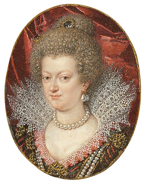 Maria de Medici (oil on copper) (detail of 421593)