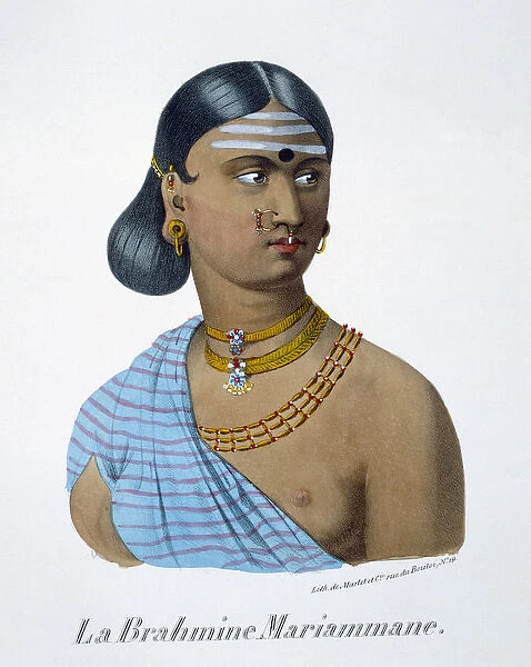 Mariammane, a Brahmin woman, 1827-35 (colour litho)