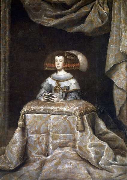 Marie-Anne d Autriche (Marie Anne) - Portrait of Mariana of Austria (1634-1696)