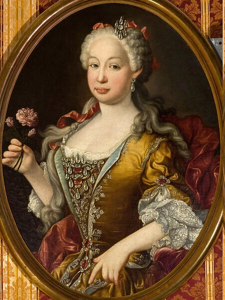 Marie Barbara de Portugal (Marie Barbara de Bragance) - Rococo : Portrait of Infanta Barbara of Portugal (1711-1758) par Melendez, Luis Egidio (1716-1780), ca 1729-1735. Oil on canvas, 83x65. Ayuntamiento de Sevilla