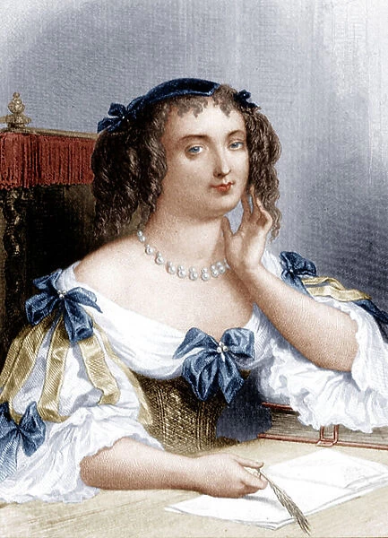 Marie de Rabutin-Chantal (coloured engraving)
