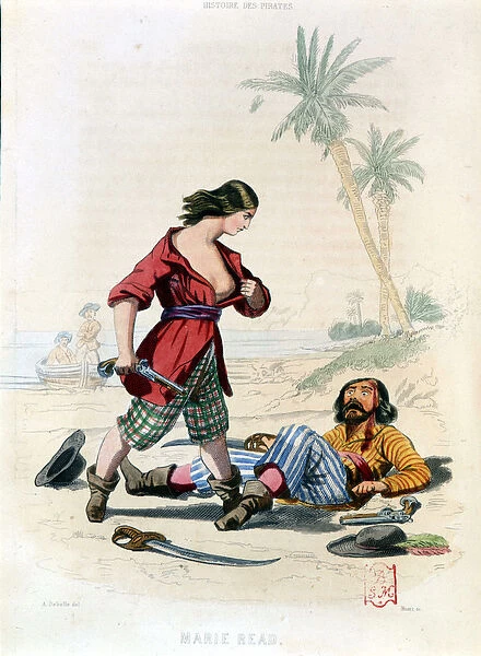 Marie Read, born in London, woman pirate of the 18th century in '