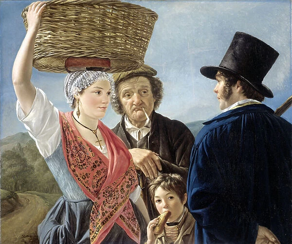 Market Gossip, 1827 (oil on canvas)
