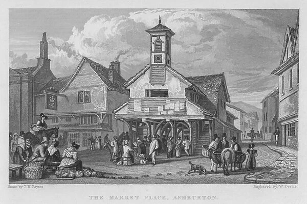 The Market Place, Ashburton (engraving)