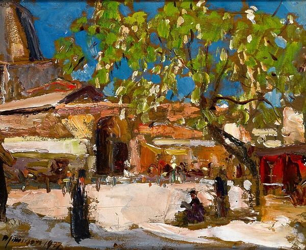 Market Square, 1927 (oil on panel)
