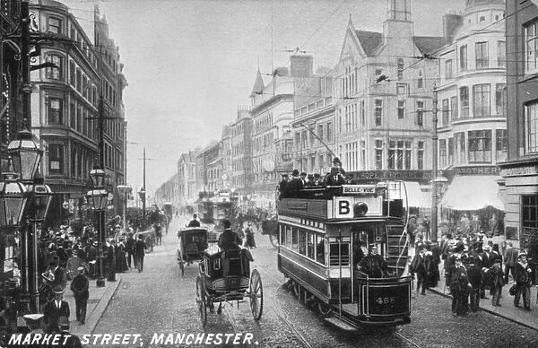 Market Street, Manchester, c. 1910 (b  /  w photo)