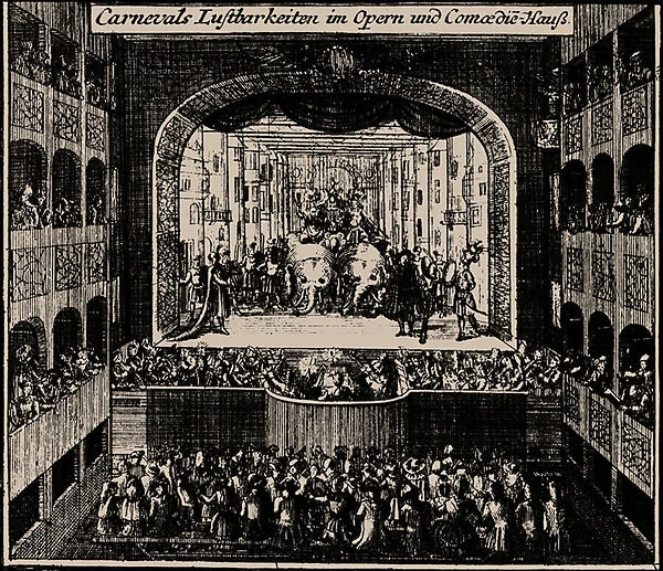 Markgrafentheater in Erlangen, 1721 (engraving)