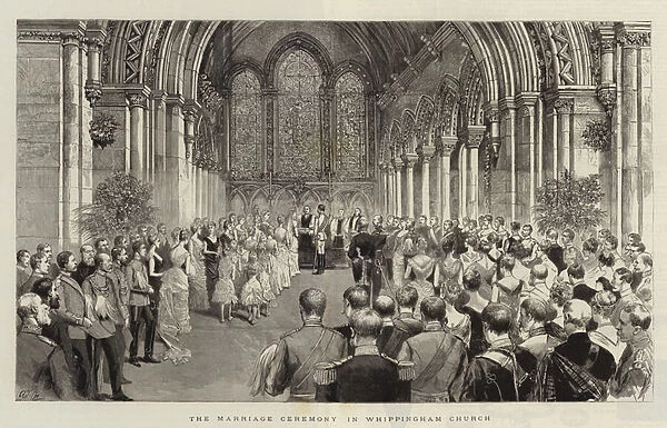 The Marriage Ceremony in Whippingham Church (engraving)